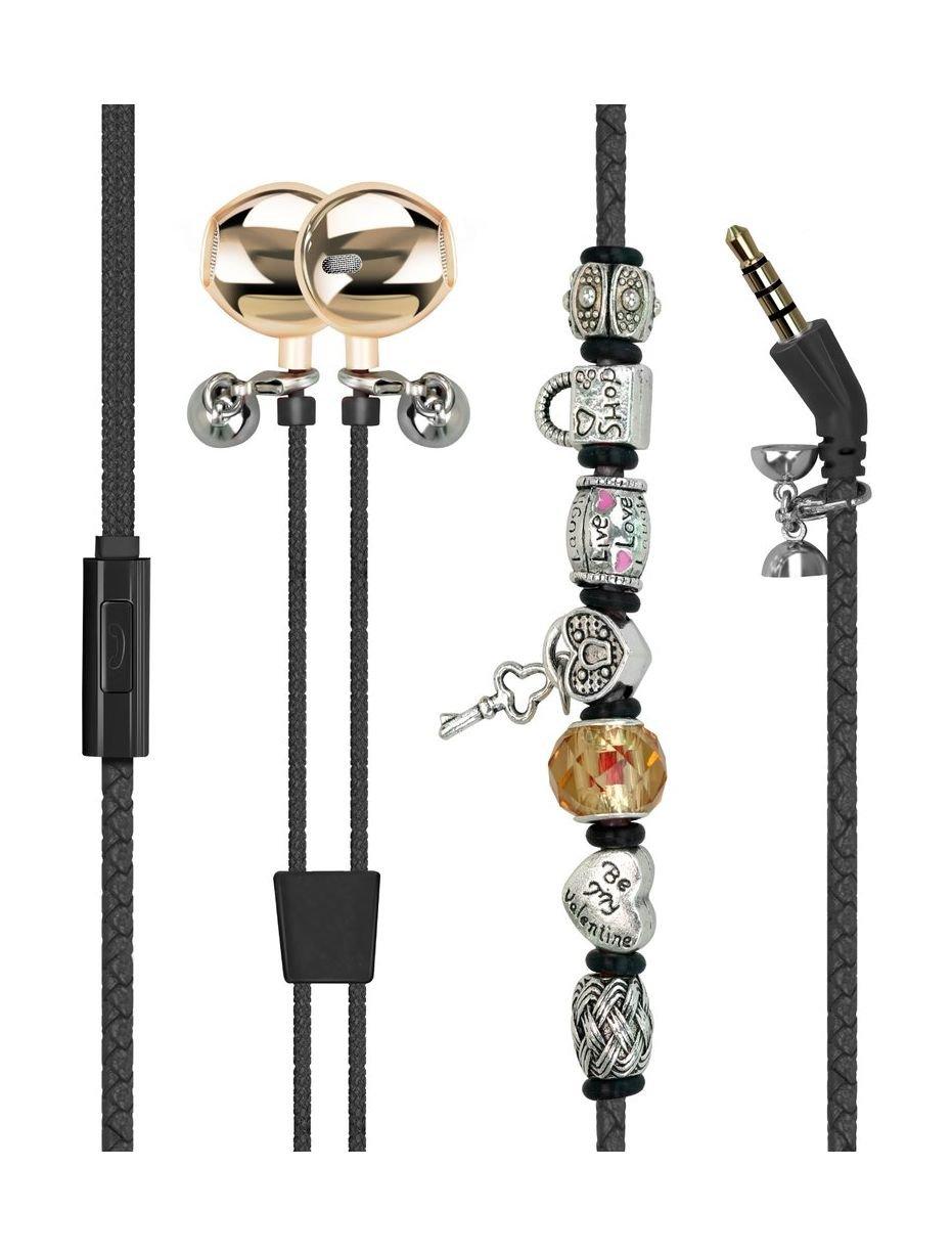 Promate Vogue-2 Wearable Wristband Style Wired Stereo Earphone - Black