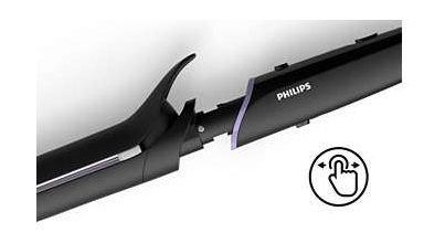 Philips 2 in 1 Straightener & Curler for Easy Hairstyling with Ceramic Coating, 5 Attachments, BHH811/03 - Black