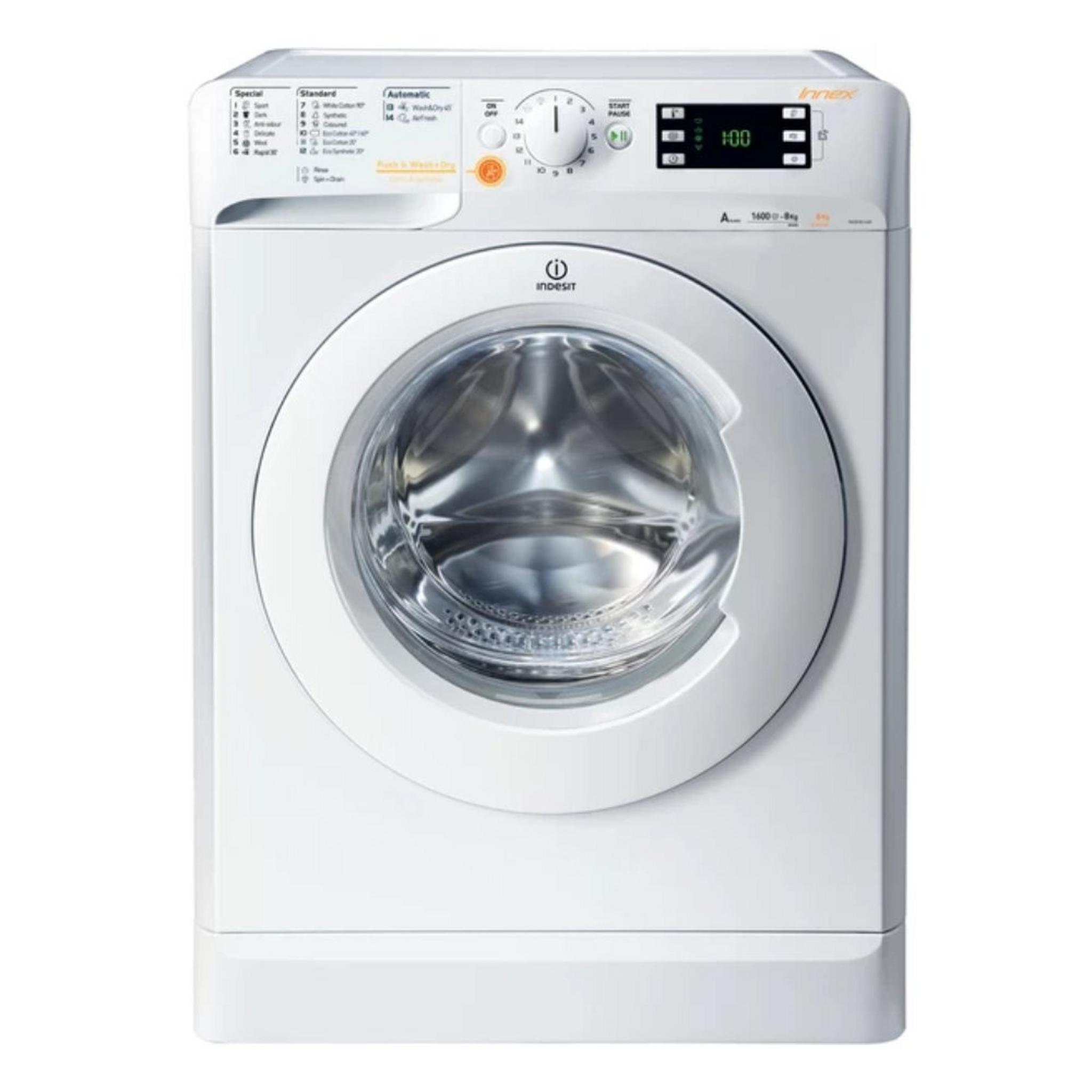Indesit Front Load 7kg Washing Machine, 5kg Drying Capacity, XWDE 751480XW UK  - White