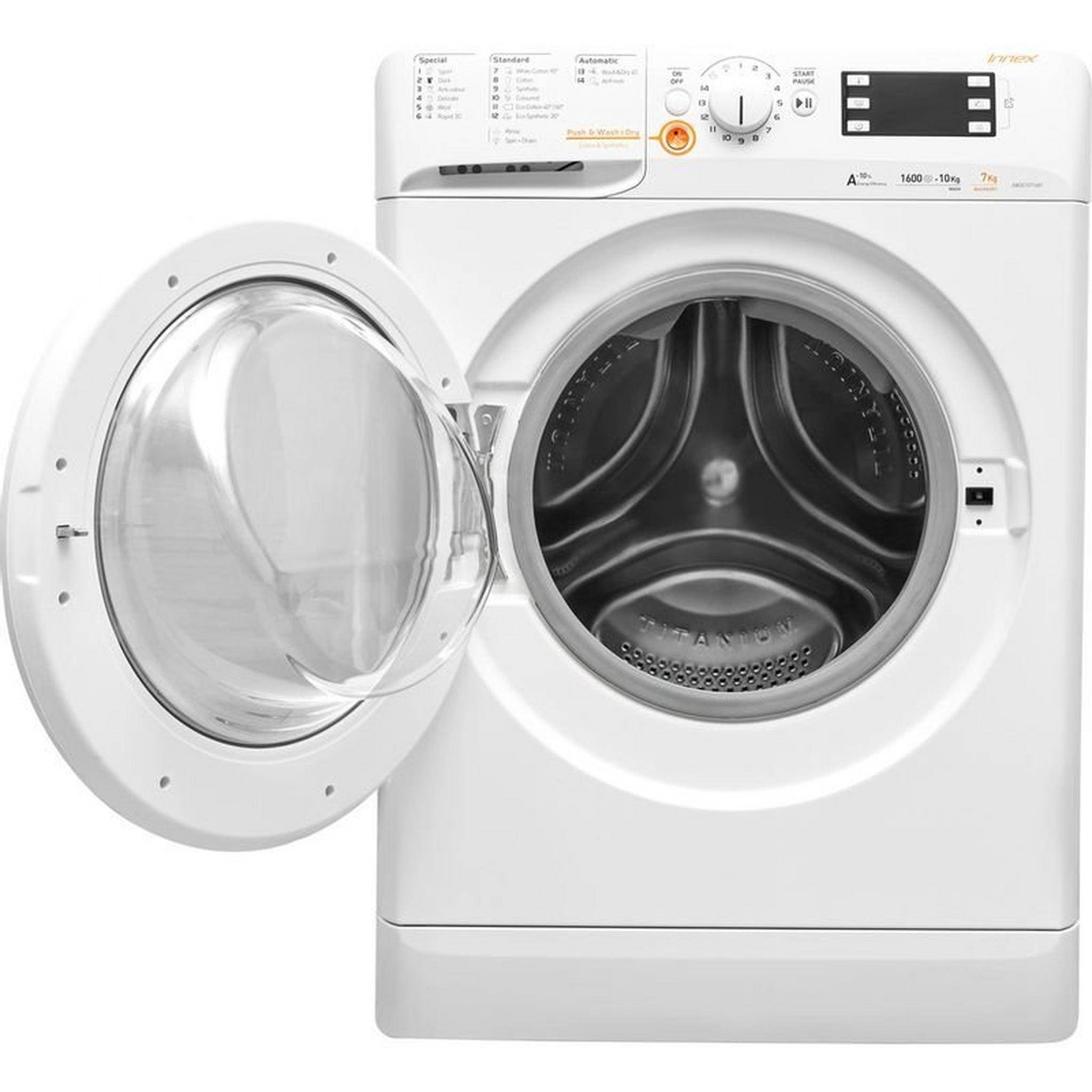 Indesit Front Load 7kg Washing Machine, 5kg Drying Capacity, XWDE 751480XW UK  - White