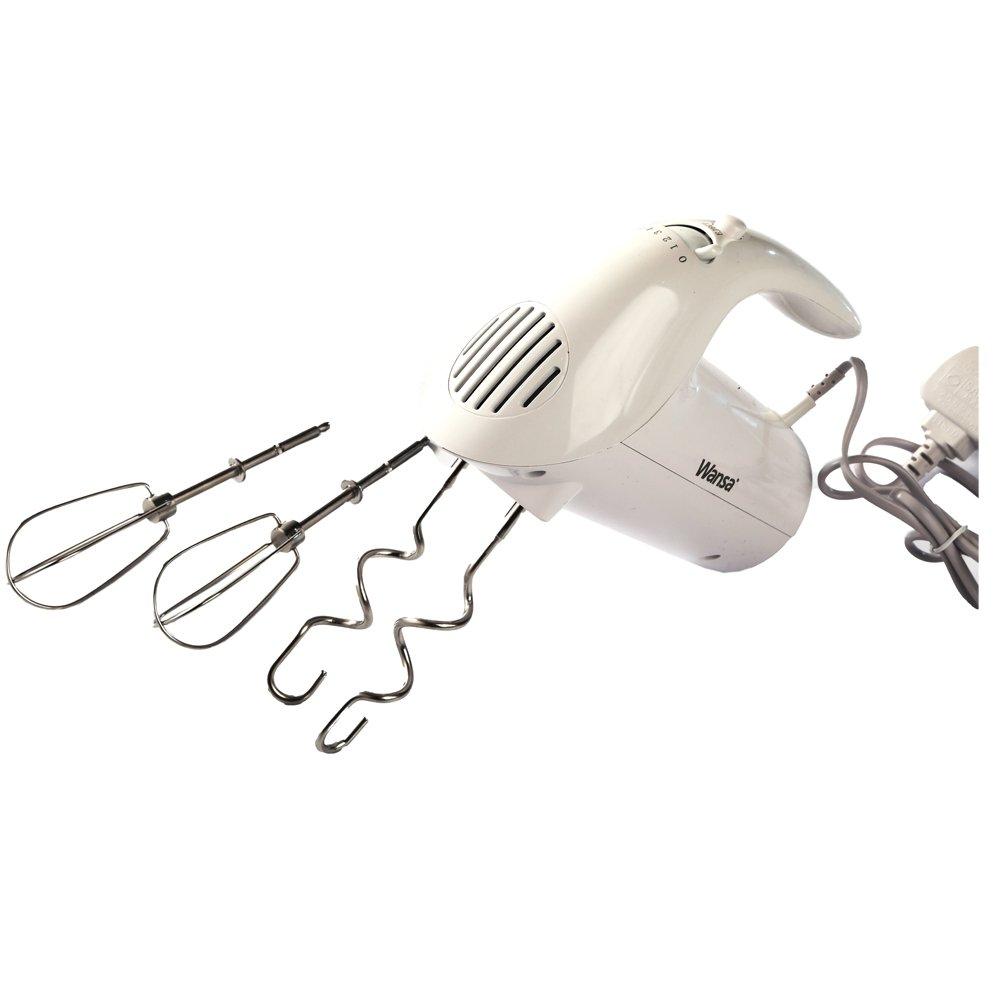 Wansa Hand Mixer, 200 Watts, 5 Speeds, FX- 7008 - White