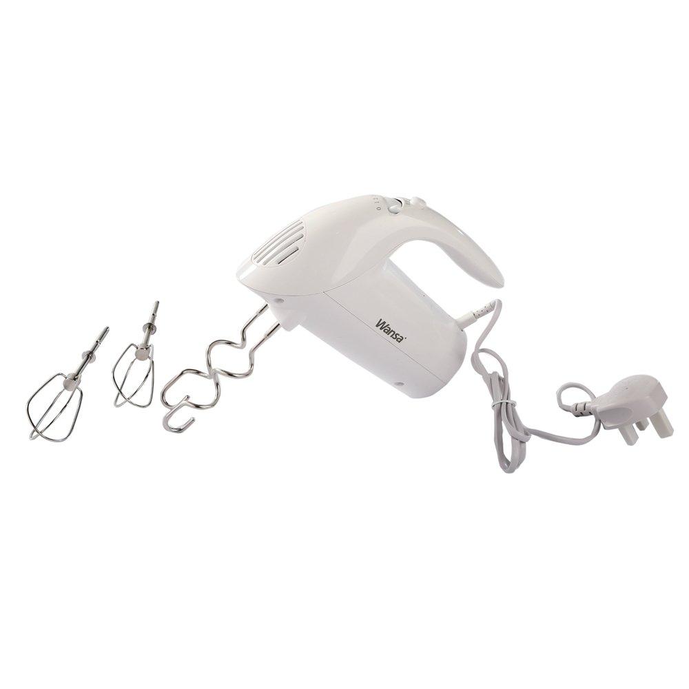 Wansa Hand Mixer, 200 Watts, 5 Speeds, FX- 7008 - White