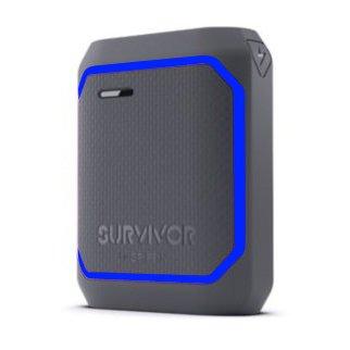 Griffin Survivor Rugged 10500 mAh Portable Power Bank (GC42498) - Black / Blue