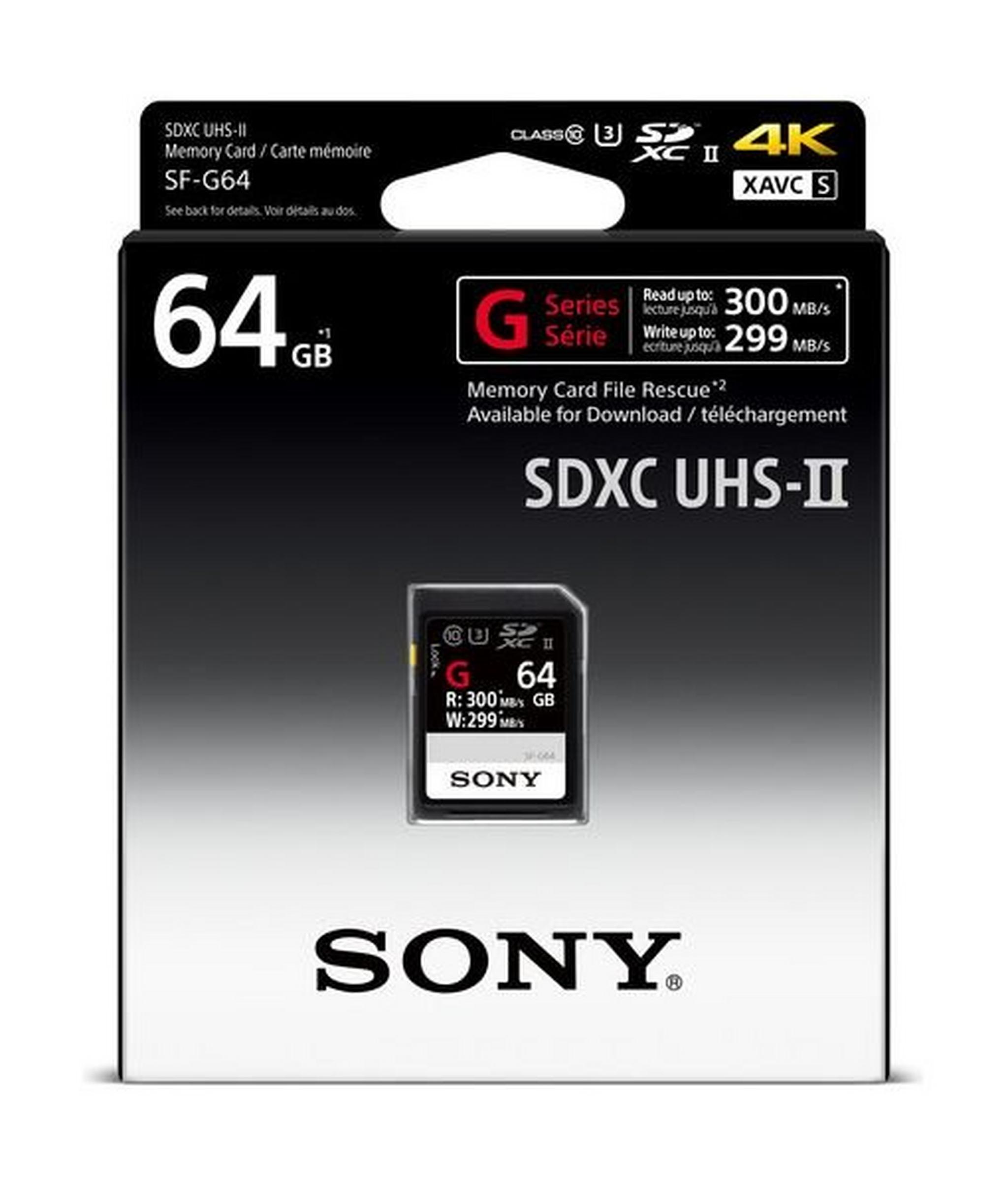 Sony SF-G Series UHS-II SDHC Memory Card - 64GB