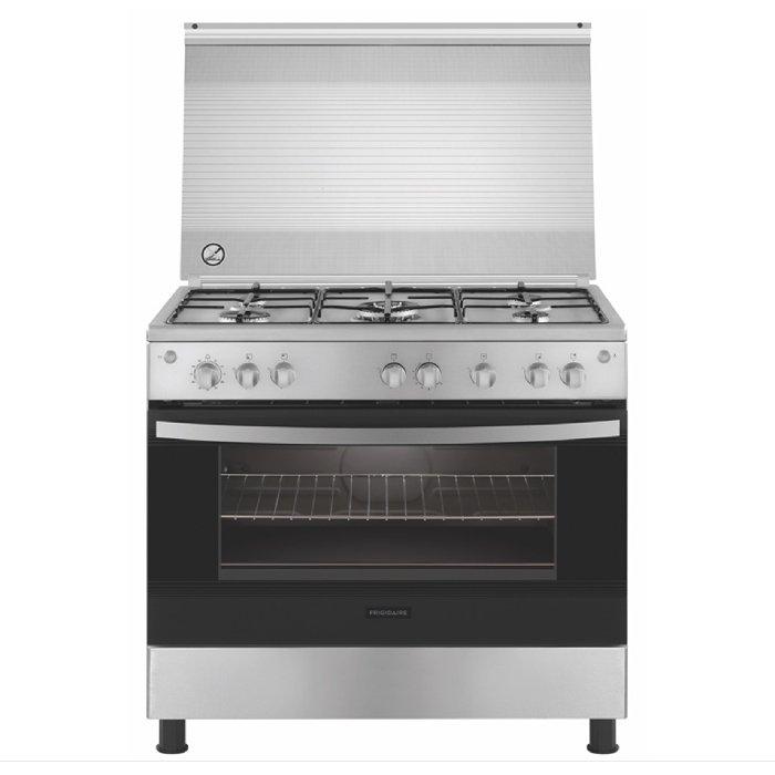 Buy Frigidaire 90x60cm 5 burner gas cooker (fngc90jgrso) - stainless steel in Kuwait