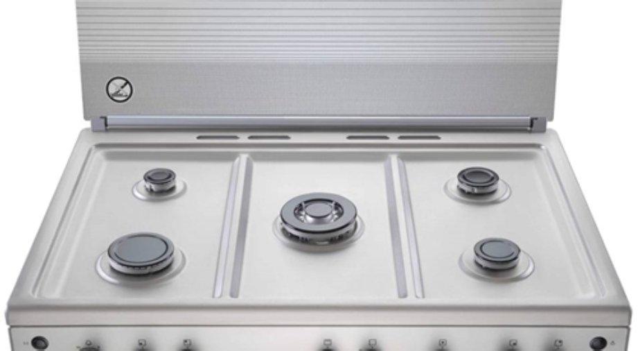 طباخ غاز 5 شعلات من فريجيدير، مقاس 90×60 سم، FNGC90JGRSO - ستانلس ستيل