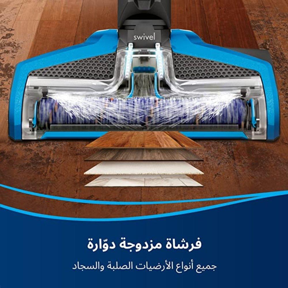 مكنسة بيسيل كروس ويف 3 في للأسطح المتعددة لتنظيف الأرضيات الرطبة والجافة، 0.8 لتر، 1713 - أزرق