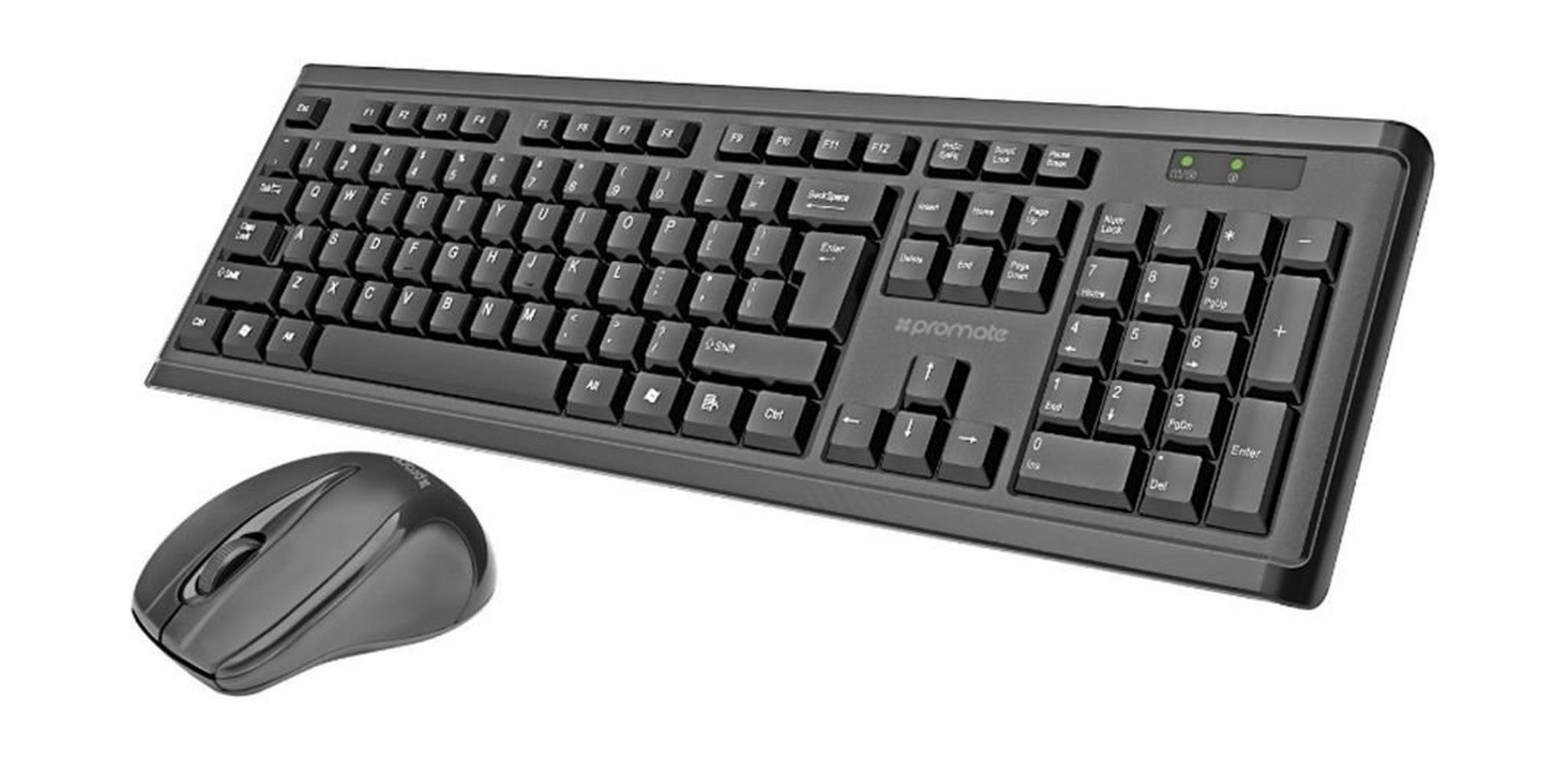 Promate ProCombo-3 Wireless Mouse and Keyboard - Black