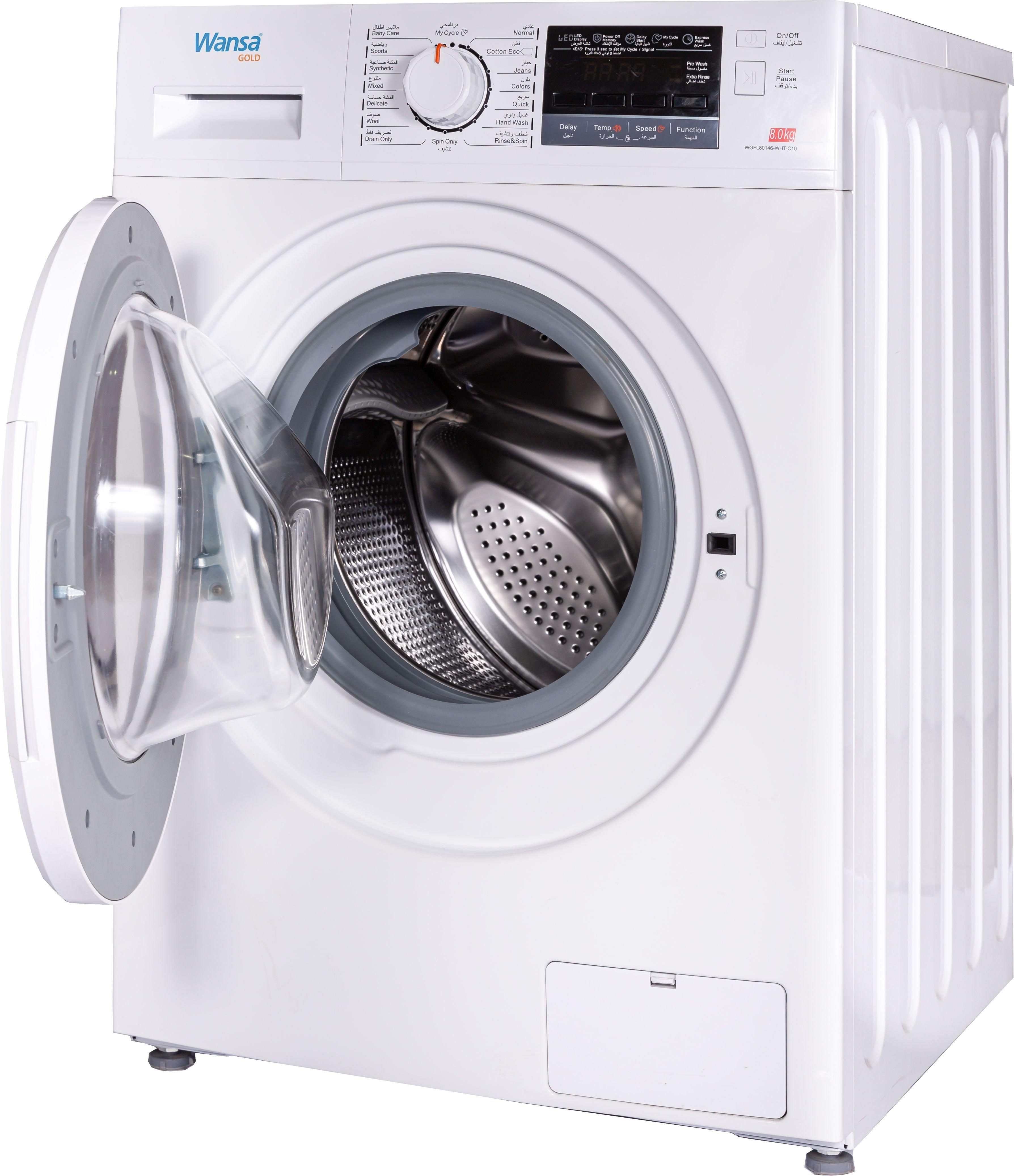 Wansa Gold 8kg Front Load Washing Machine - White