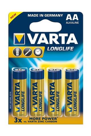 Buy Varta longlife aa 4pcs alkaline battery in Kuwait