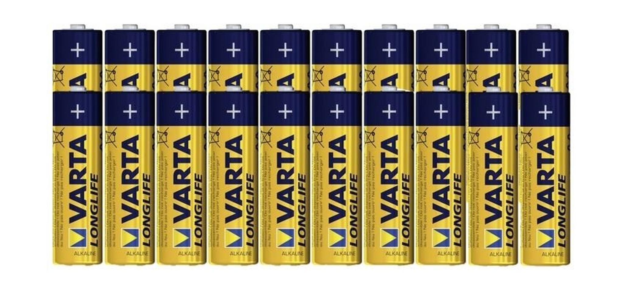 Varta LongLife AA 20Pcs Alkaline Battery (Double Blister)