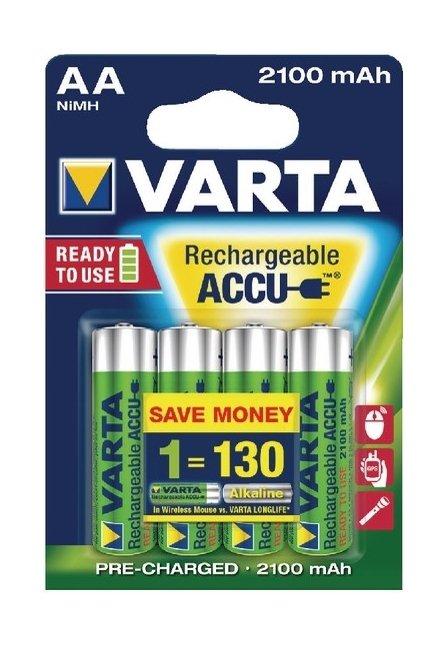 Varta 2100mAh AA Rechargable ACCU Battery 4 Pcs Xcite Kuwait