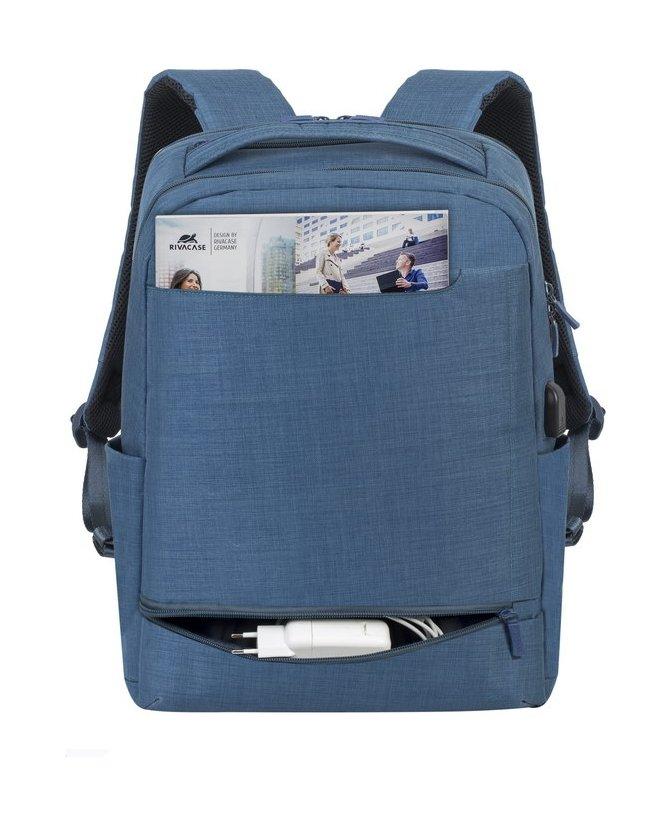 RivaCase 17.3 Inch CarryOn Laptop Backpack (8365) Blue Xcite Kuwait