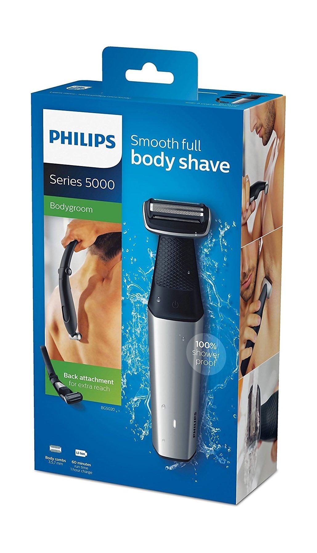 Philips Series 5000 Skin Comfort Showerproof Body Groomer, BG5020/13 - Silver/Black