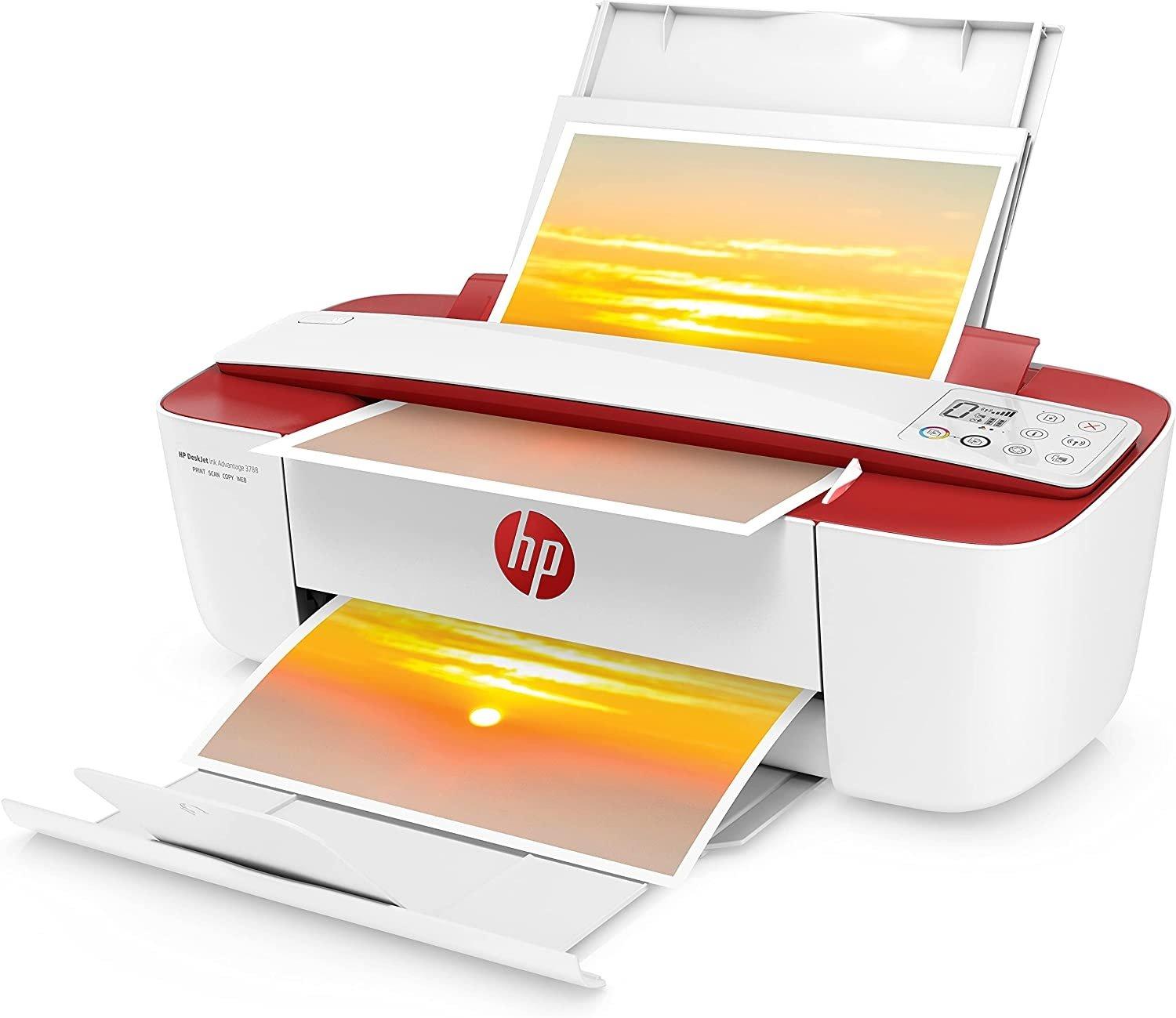 طابعة الحبر المميزة ديسك جيت 3788 الكل في واحد من إتش بي، T8W49C - أبيض