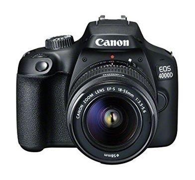 اشتري كاميرا كانون eos 4000d الرقمية بعدسة عاكسة dslr + عدسة 18-55 ملم في السعودية