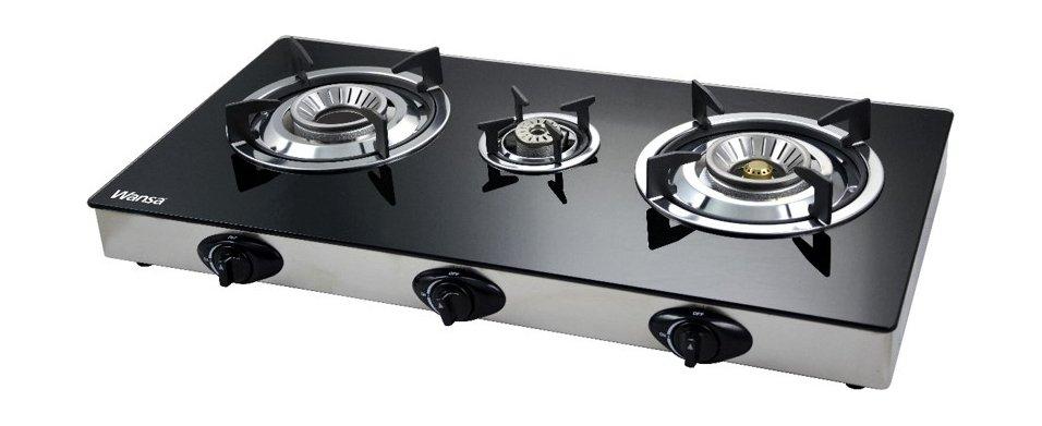 Buy Wansa 3 burner gass stove (3-n5-1608) - black in Kuwait