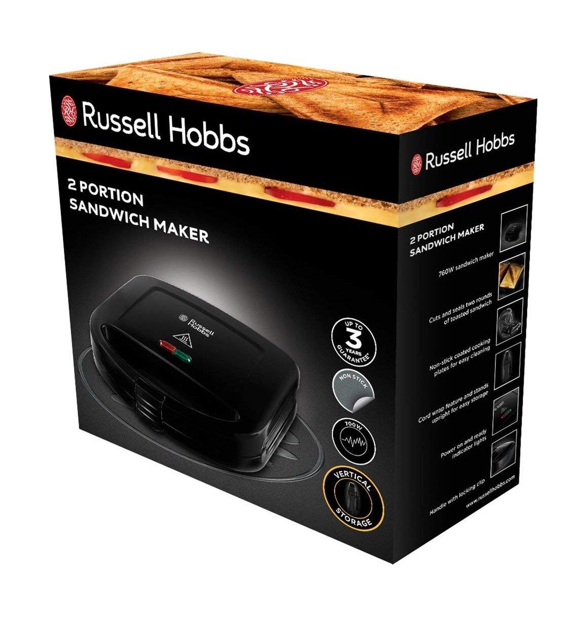 Russell Hobbs Classics Sandwichtoaster (2452056) Black Xcite Kuwait
