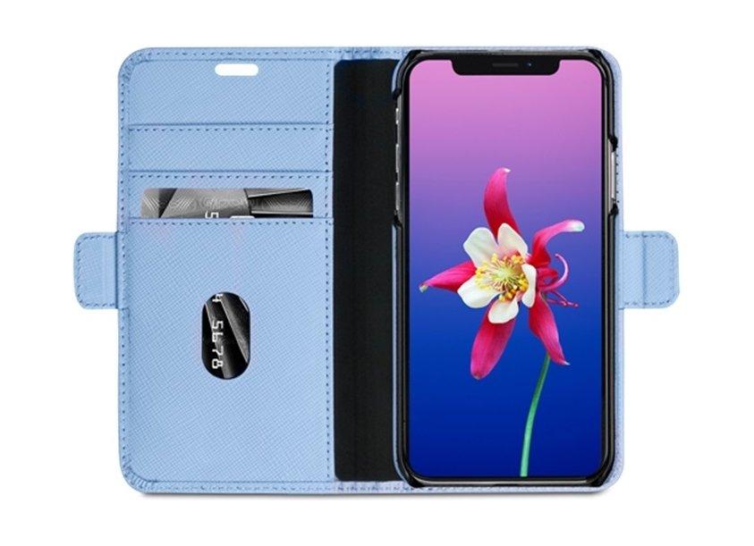 dbramante1928 New York Series iPhone X Leather Case (NYIXFOBL5123) - Blue