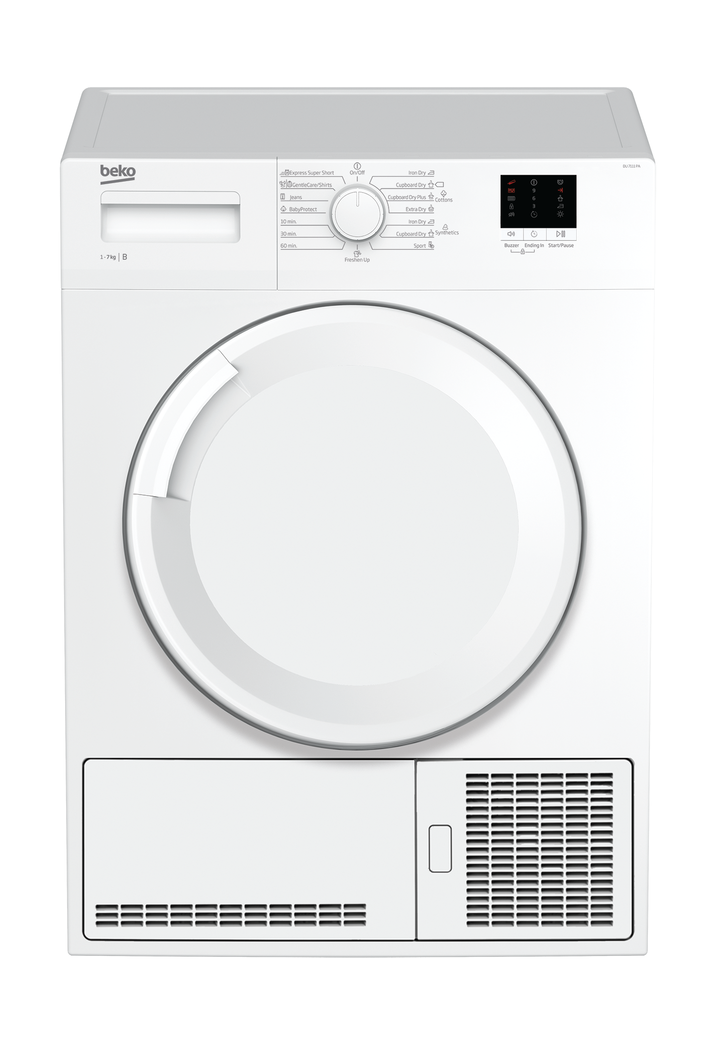 Beko Front Loading Freestanding Condenser Dryer, 7KG, DTGC7000W - White