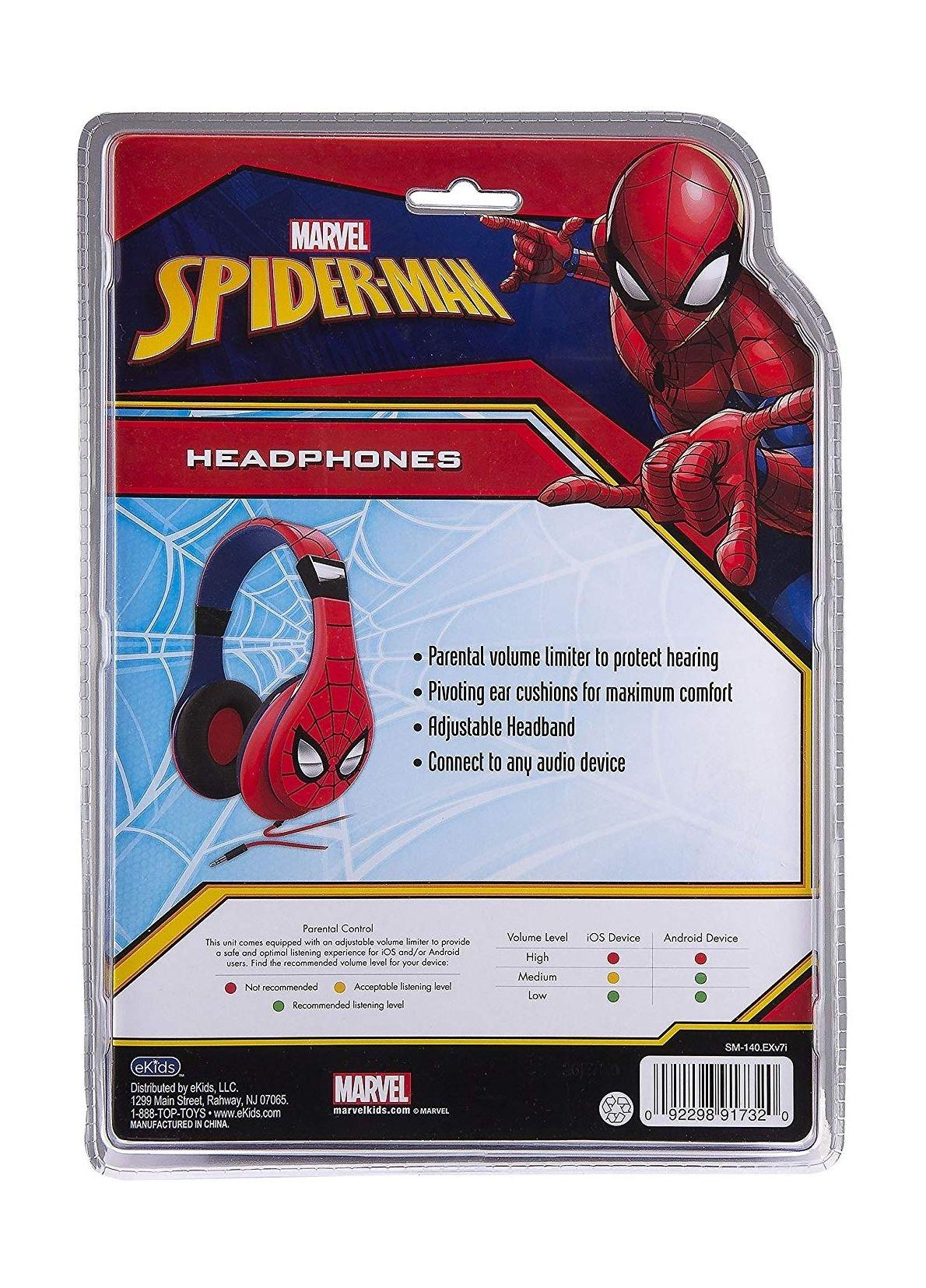iHome Spiderman Over-Ear Headphone With Mic (IH-KD-SM-140) - Red