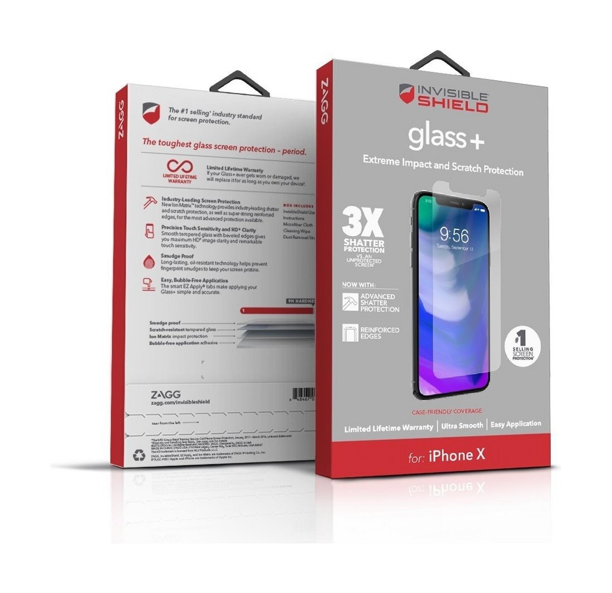 ZAGG - iPhone X Invisible Shield Glass Screen Protector - ZG-200101013