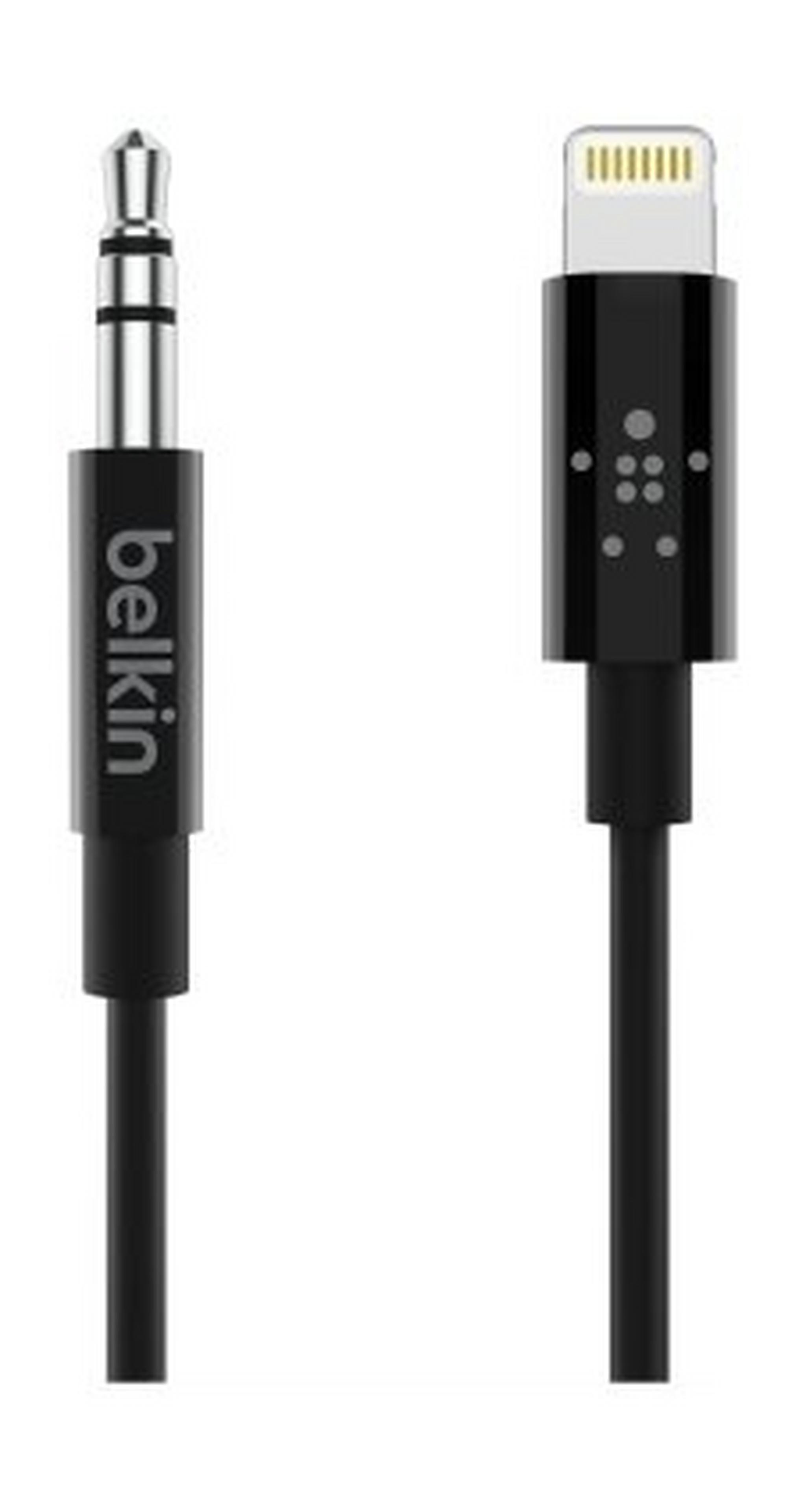 Belkin Lightning &  3.5 mm Audio Cable Connector (AV10172BT06) - Black