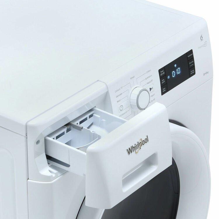 Whirlpool  Front Load Washer Dryer 8 kg Washing Capacity and 6Kg Drying Capacity  FWDG86148W - White