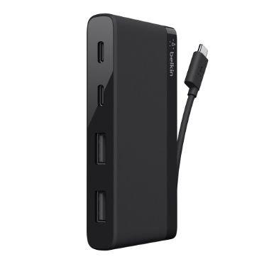 Buy Belkin 4-port mini hub usb type-c (f4u090bt) - black in Kuwait