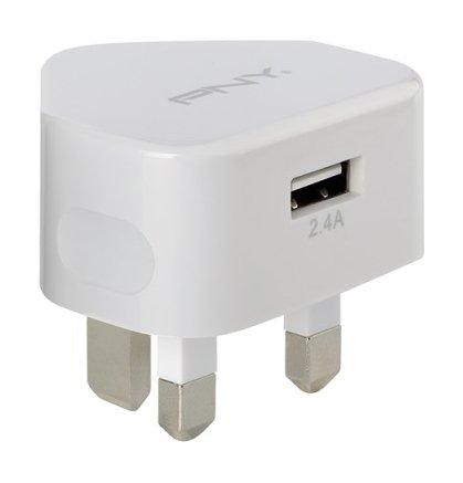 PNY 2.4A USB-C Wall Charger (P-AC-TC-WUK01-RB) - White