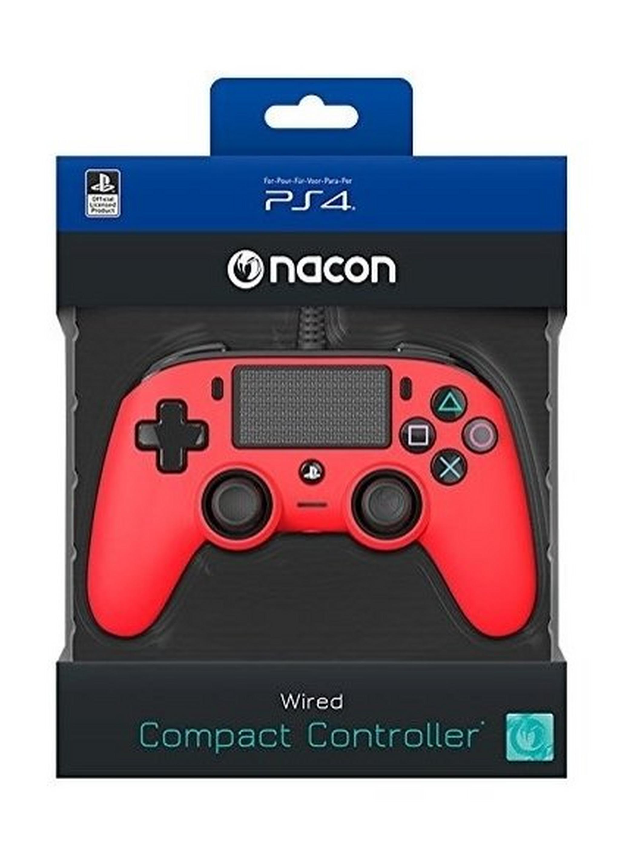 Bigben Nacon PS4 Wired Compact Controller - Red