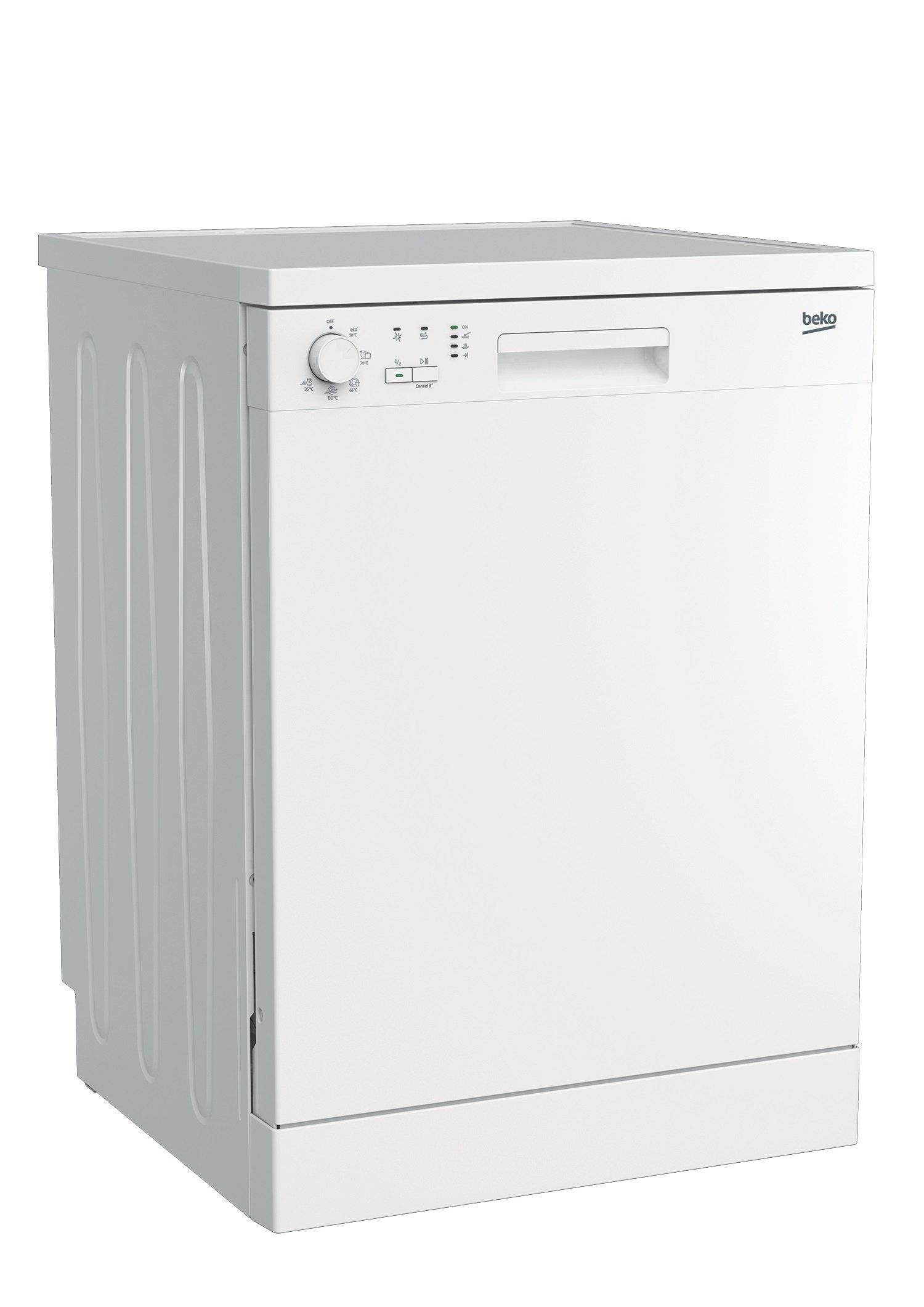 Beko 5 Programs 13 Place settings Free Standing Dishwasher (DFN05310W) - White
