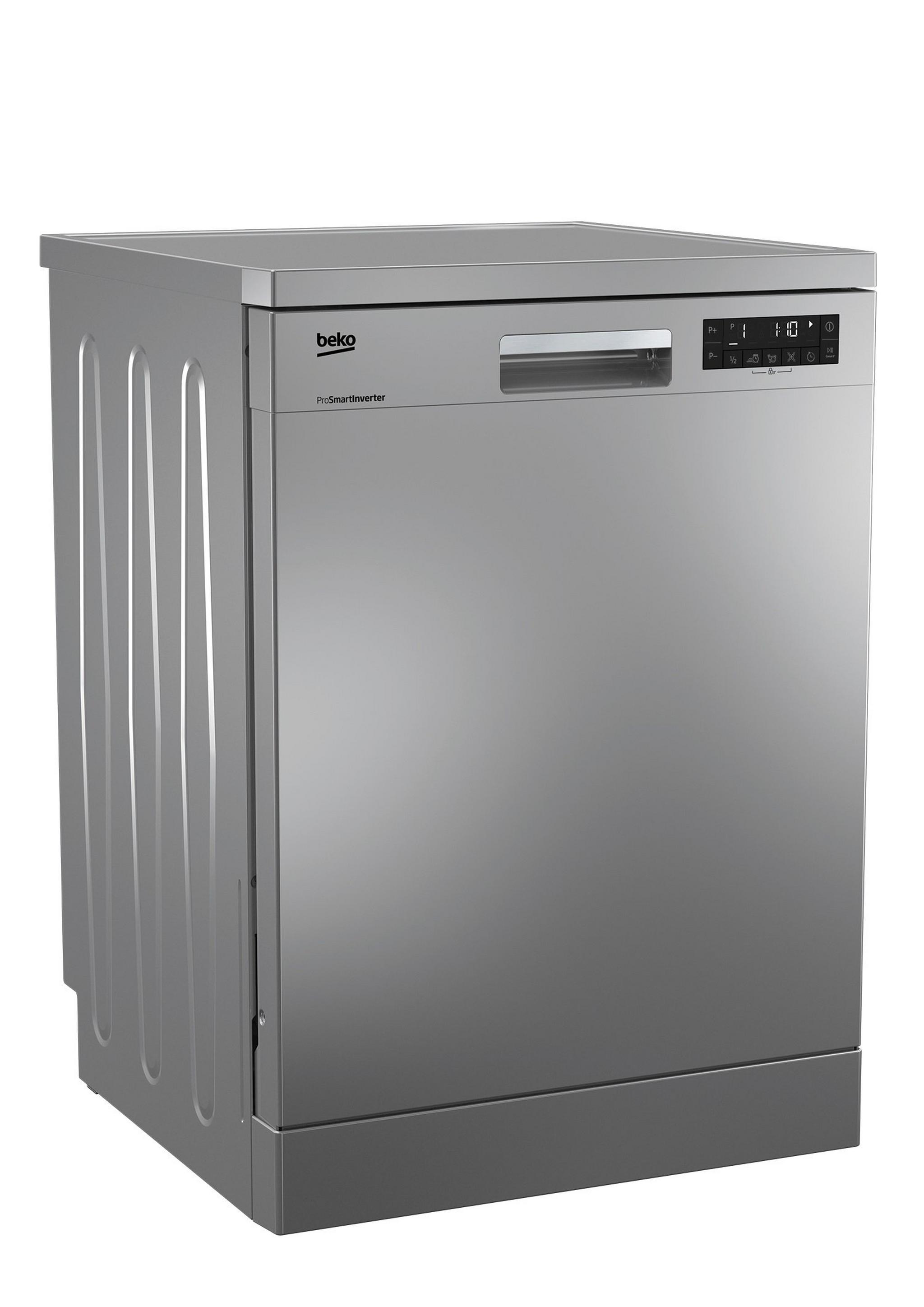 Beko 8 Programs 15 Place settings Free Standing Dishwasher, DFN28420S - Silver
