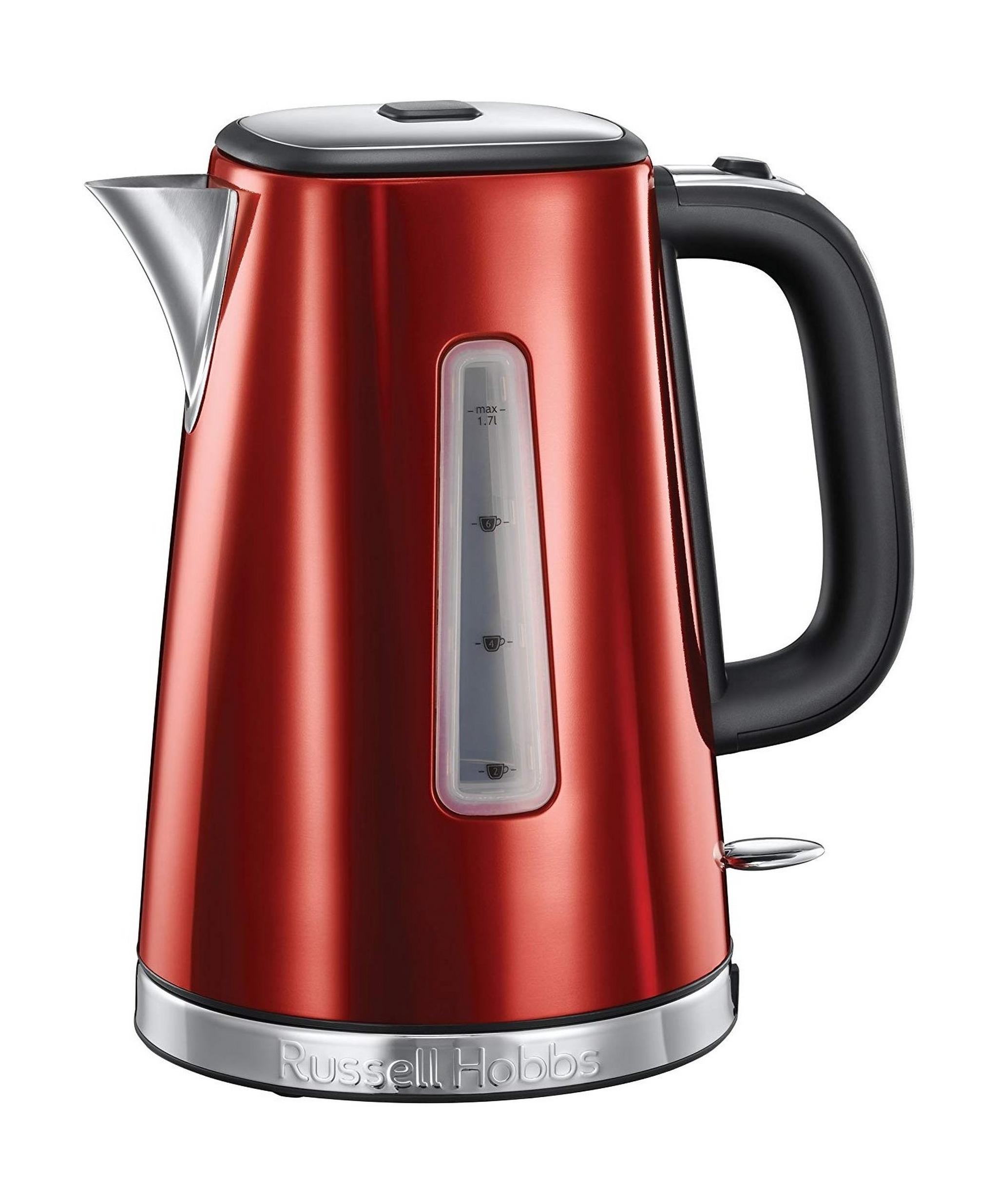 Russell Hobbs 1.7 L Luna Quiet Boil Electric Kettle (23210) - Red