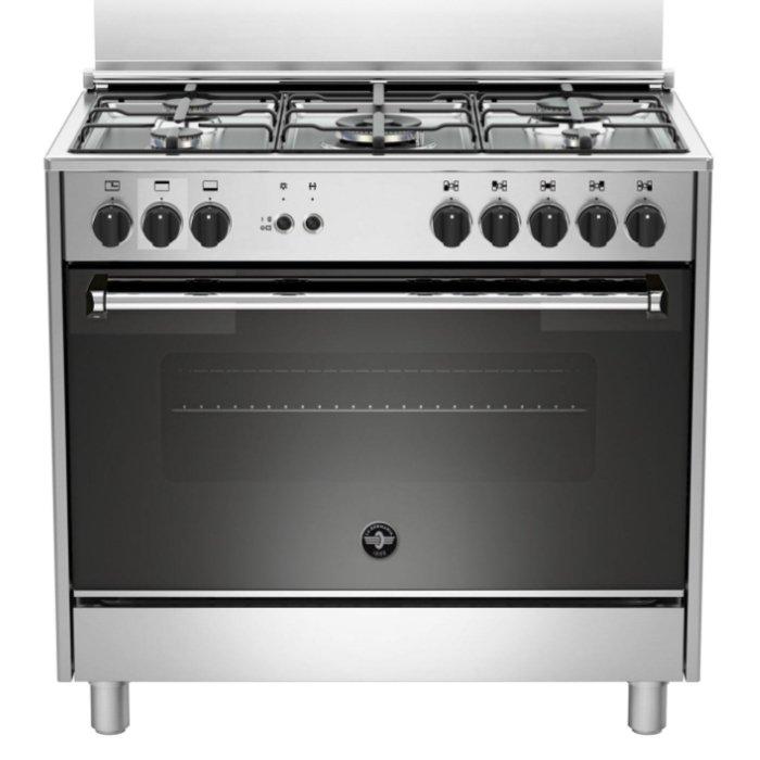 Lagermania 5 Burners Gas Cooker, 90x60cm, AMS95C31DX - Stainless Steel