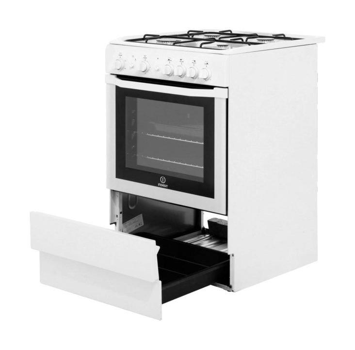Indesit 60x60CM 4-Burner Free Standing Gas Cooker (I6GG1) - White