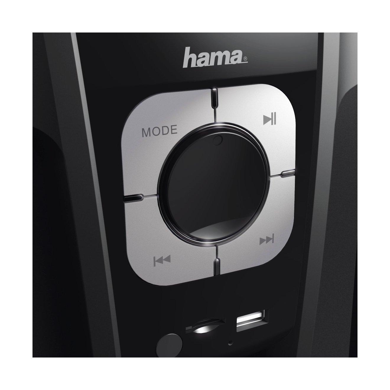 Hama PR-2120 2.1 Bluetooth Speaker System - Black Silver