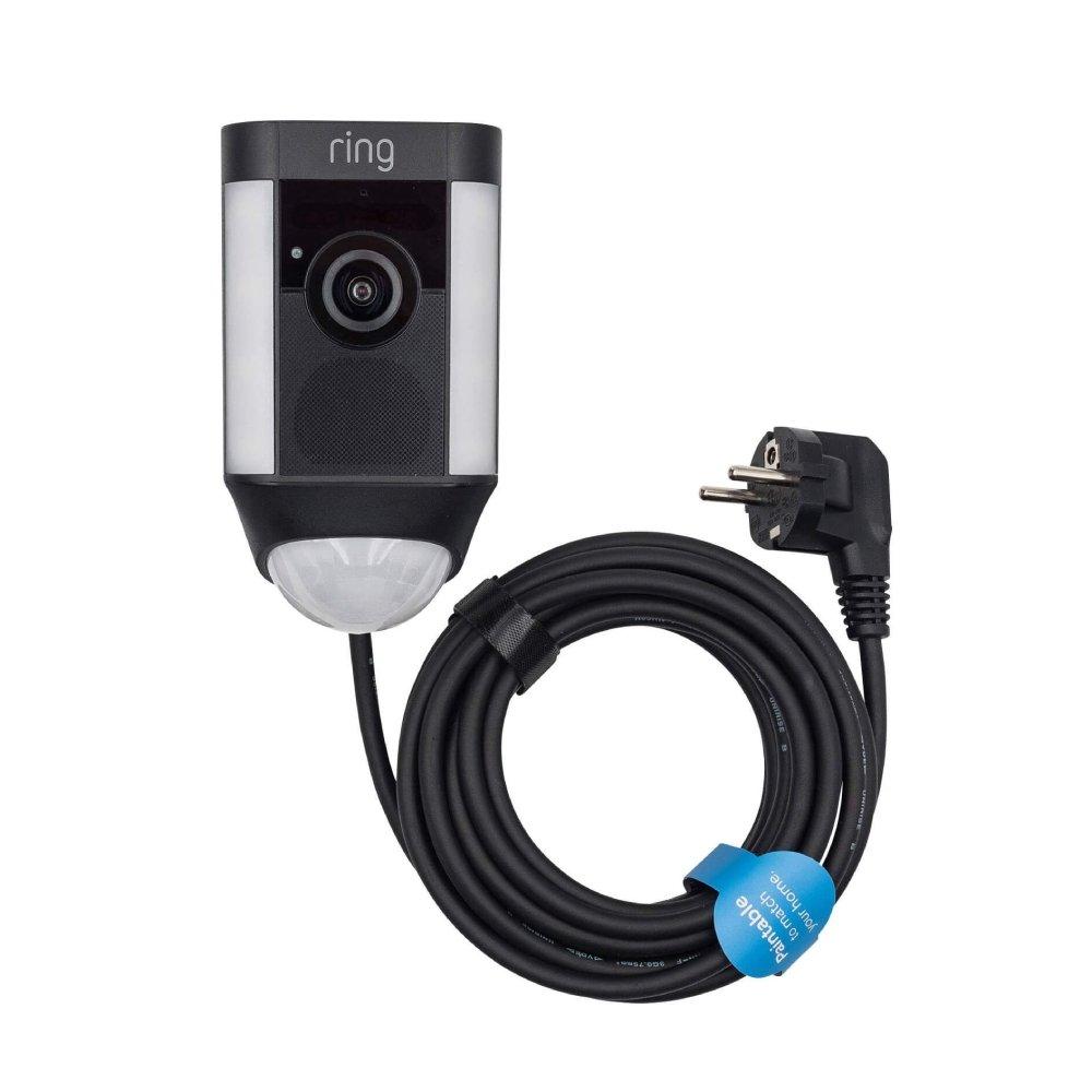 Ring Spotlight Wired Smart Home Security Camera - Black