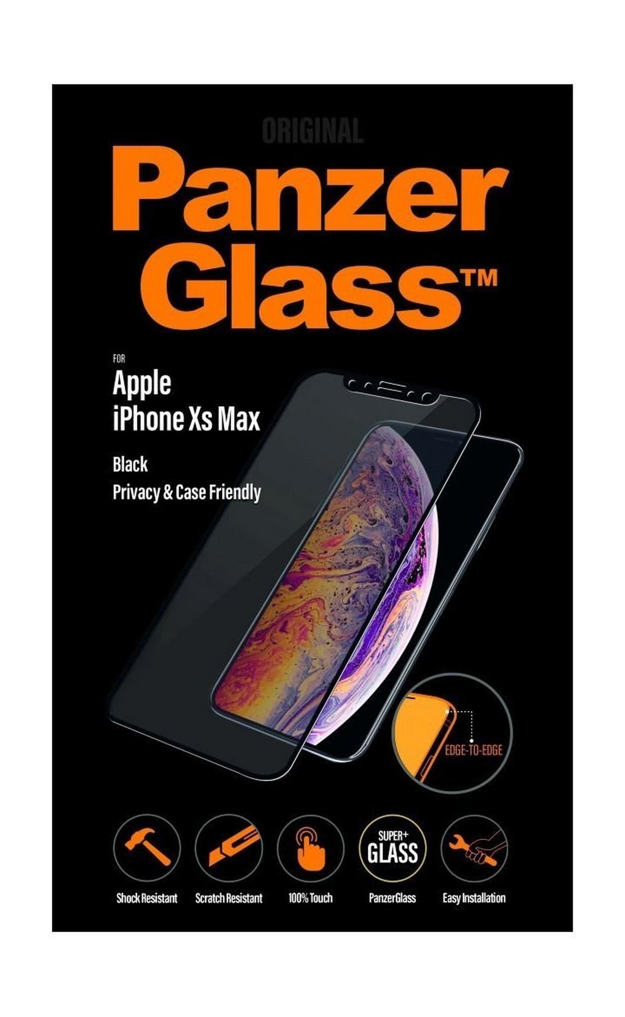 PanzerGlass Apple iPhone XS MAX Casefriendly Privacy - Black