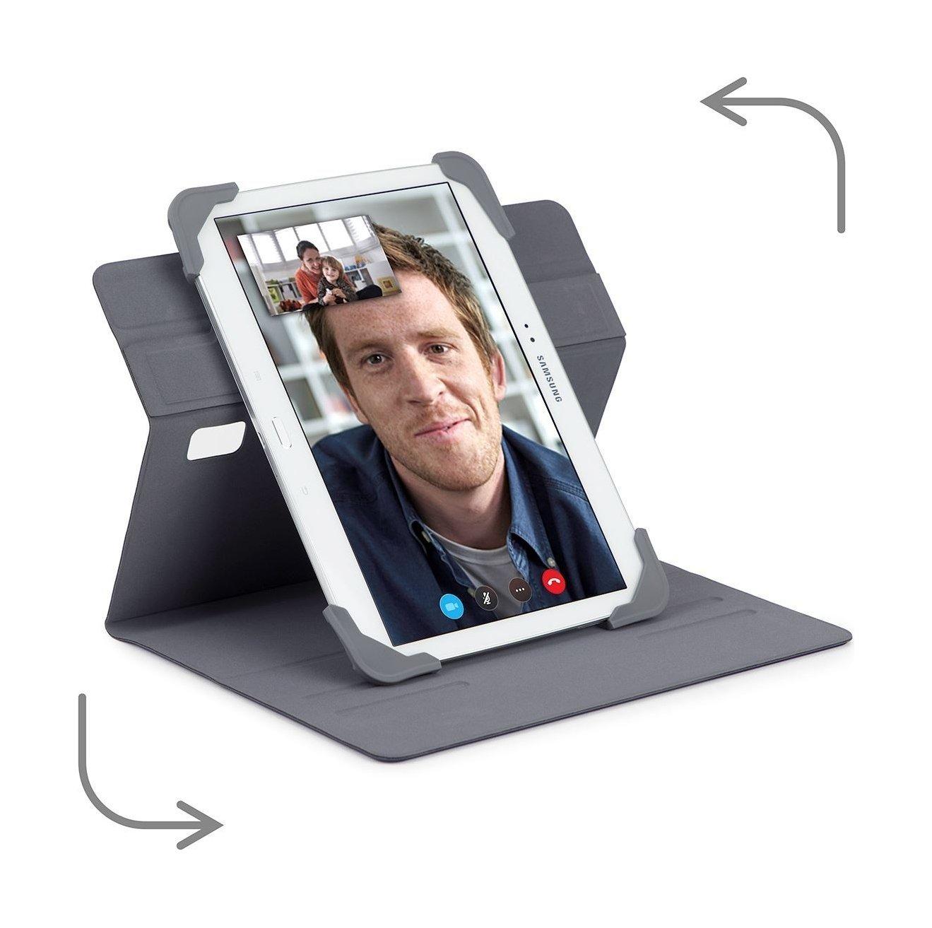 Targus "Fit N' Grip" Rotating Universal Case for 7-Inch Tablet (THZ66204GL) - Grey