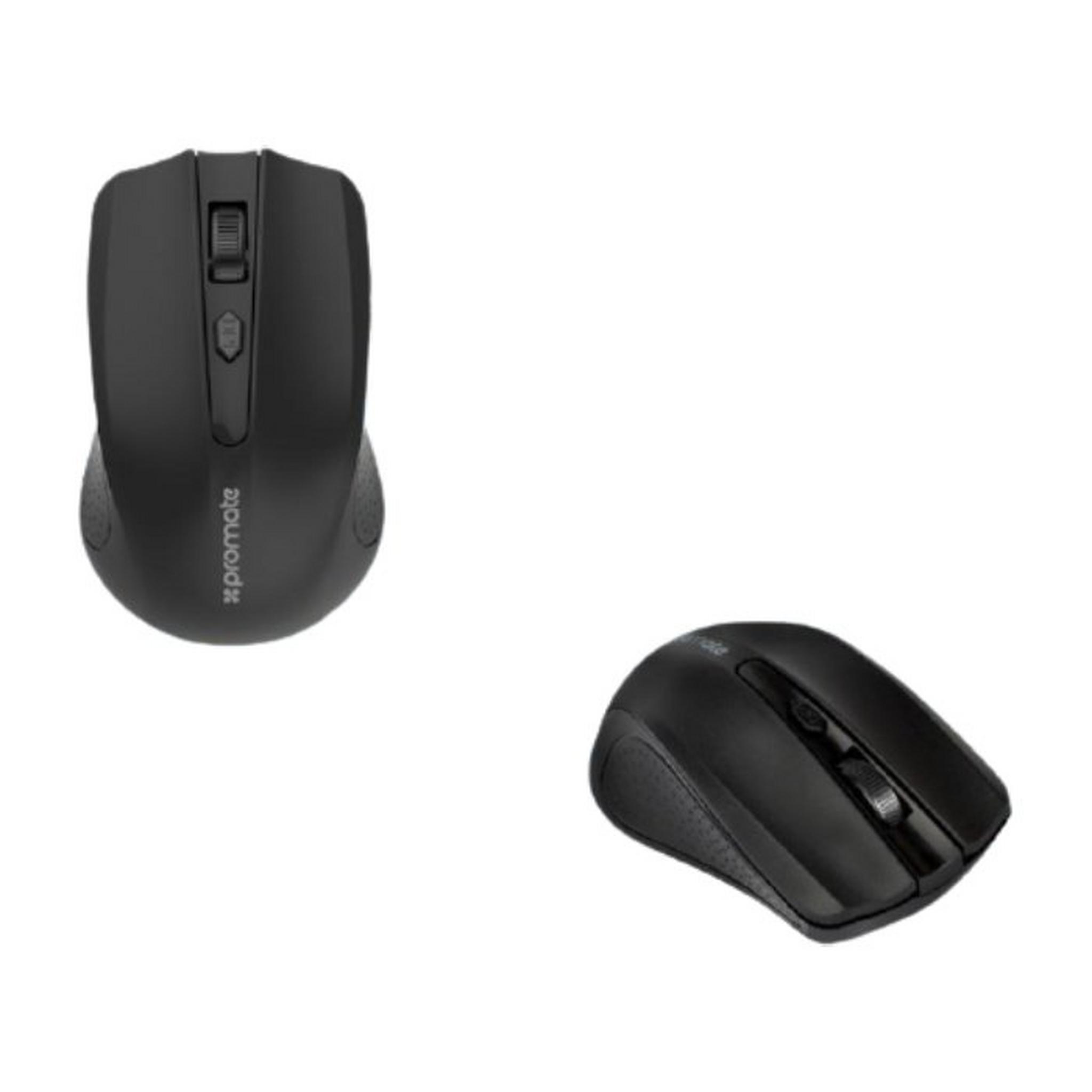 Promate CLIX-8 Ergonomic Wireless Mouse - Black