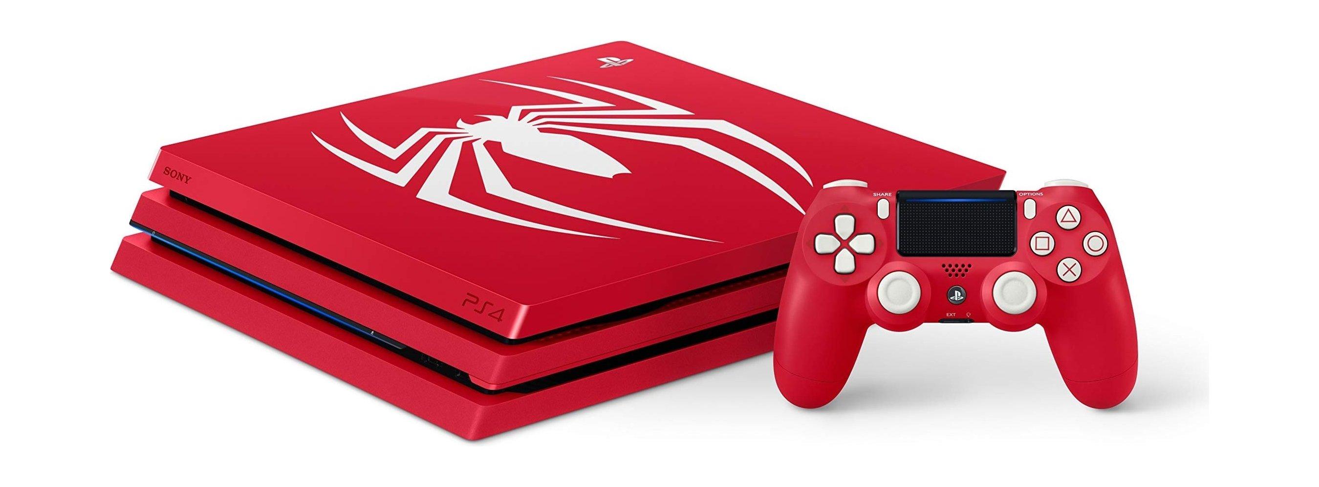 Spider Man 1TB PS4 PRO Special Edition Console - Red + Marvel Spider Man Game