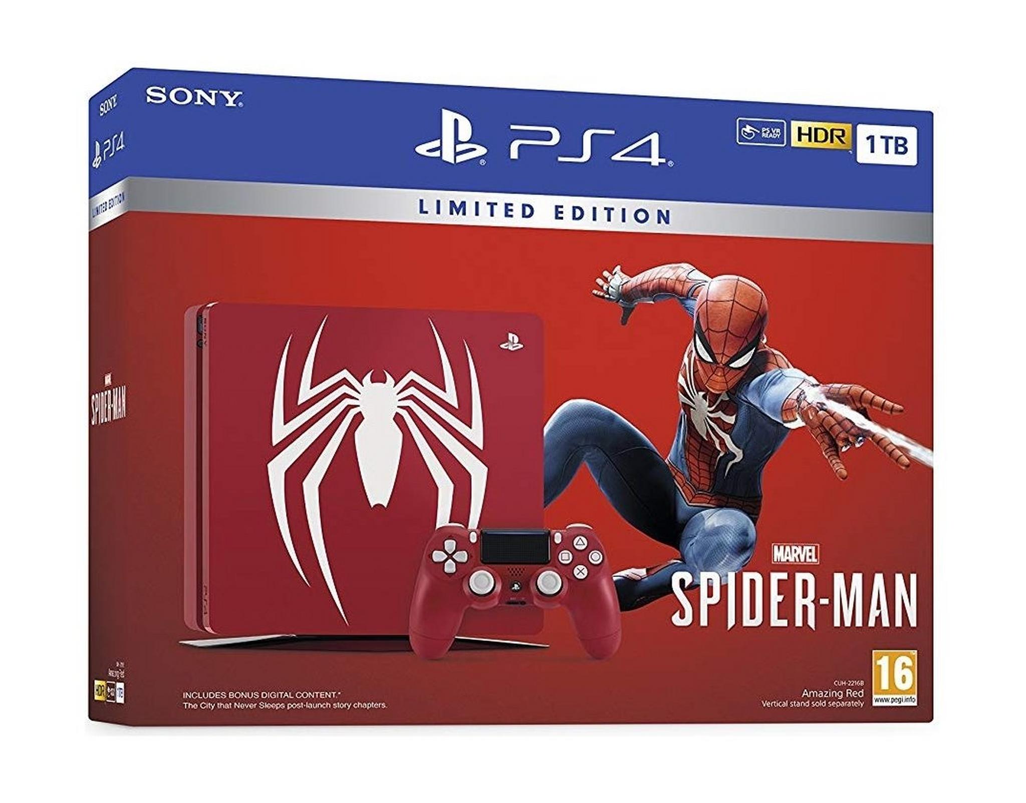 Spider Man 1TB PS4 Special Edition Console - Red + Marvel Spider Man Game