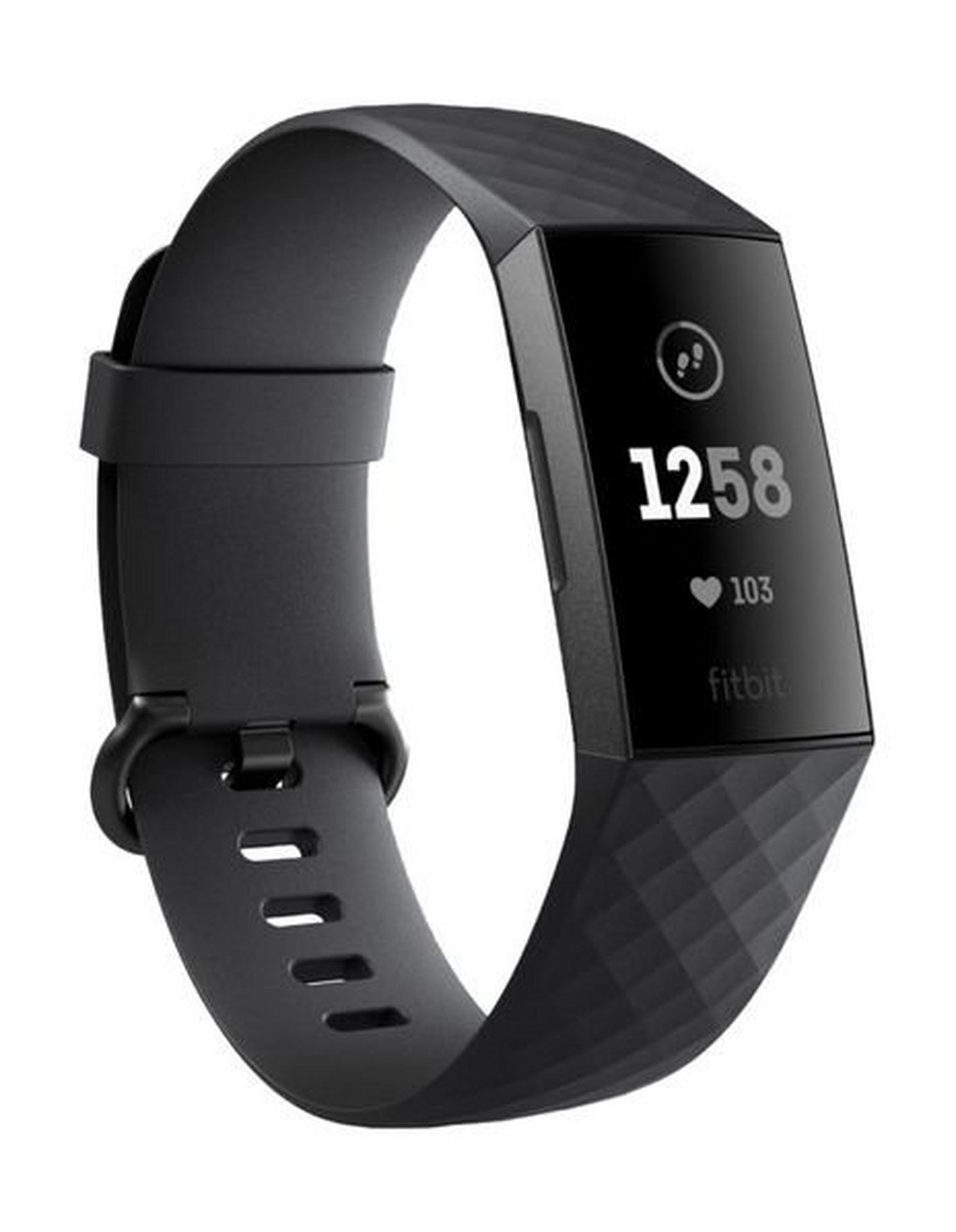 Fitbit Charge 3 Fitness Wristband (FB409GMBK-EU) - Black/Graphite Aluminum