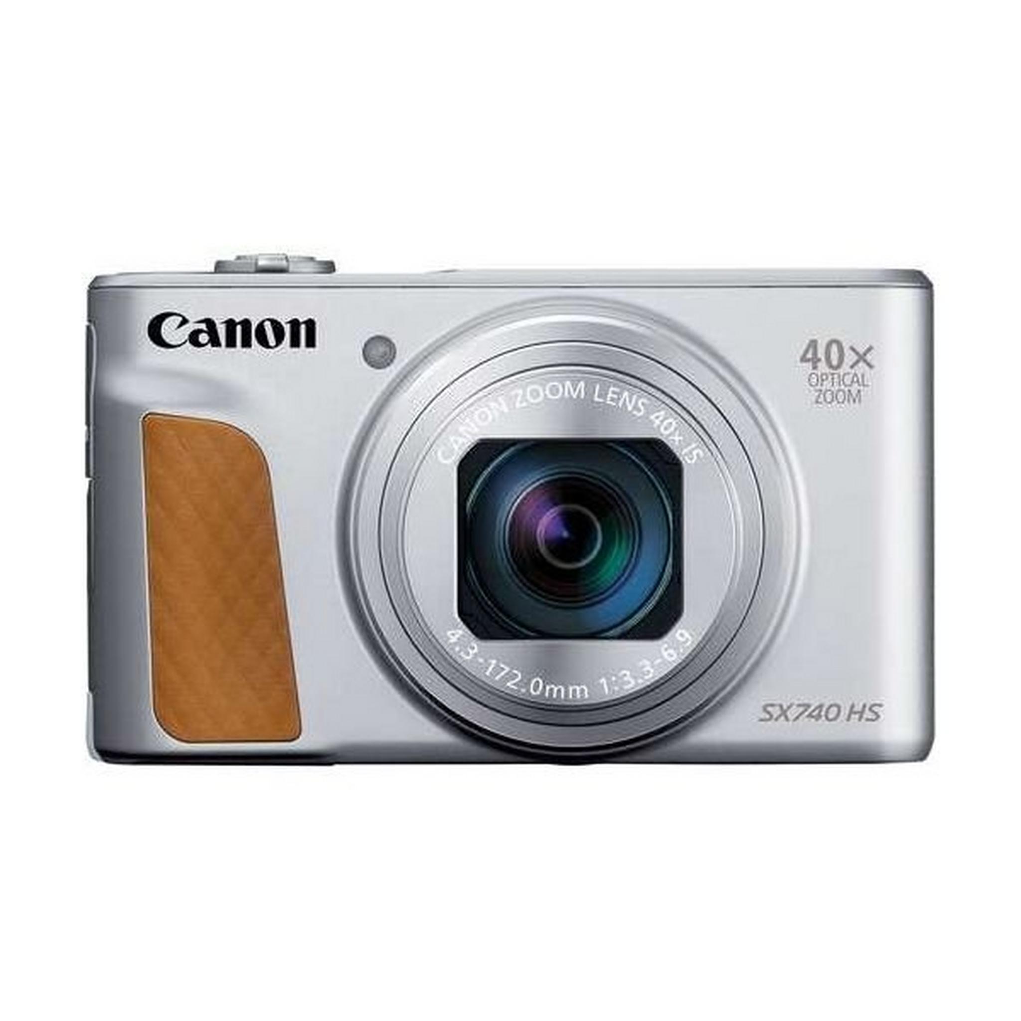 كاميرا ديجيتال كانون باور شوت 20.3 ميجابكسل SX740 HS    - فضي