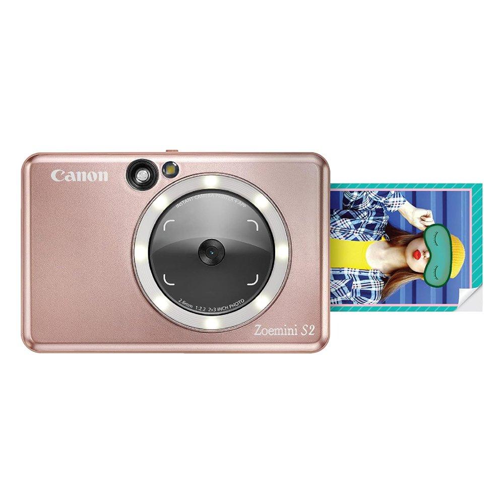 Canon Zoemini S2 Slimline Instant Camera and Pocket Photo Printer - Rose Gold