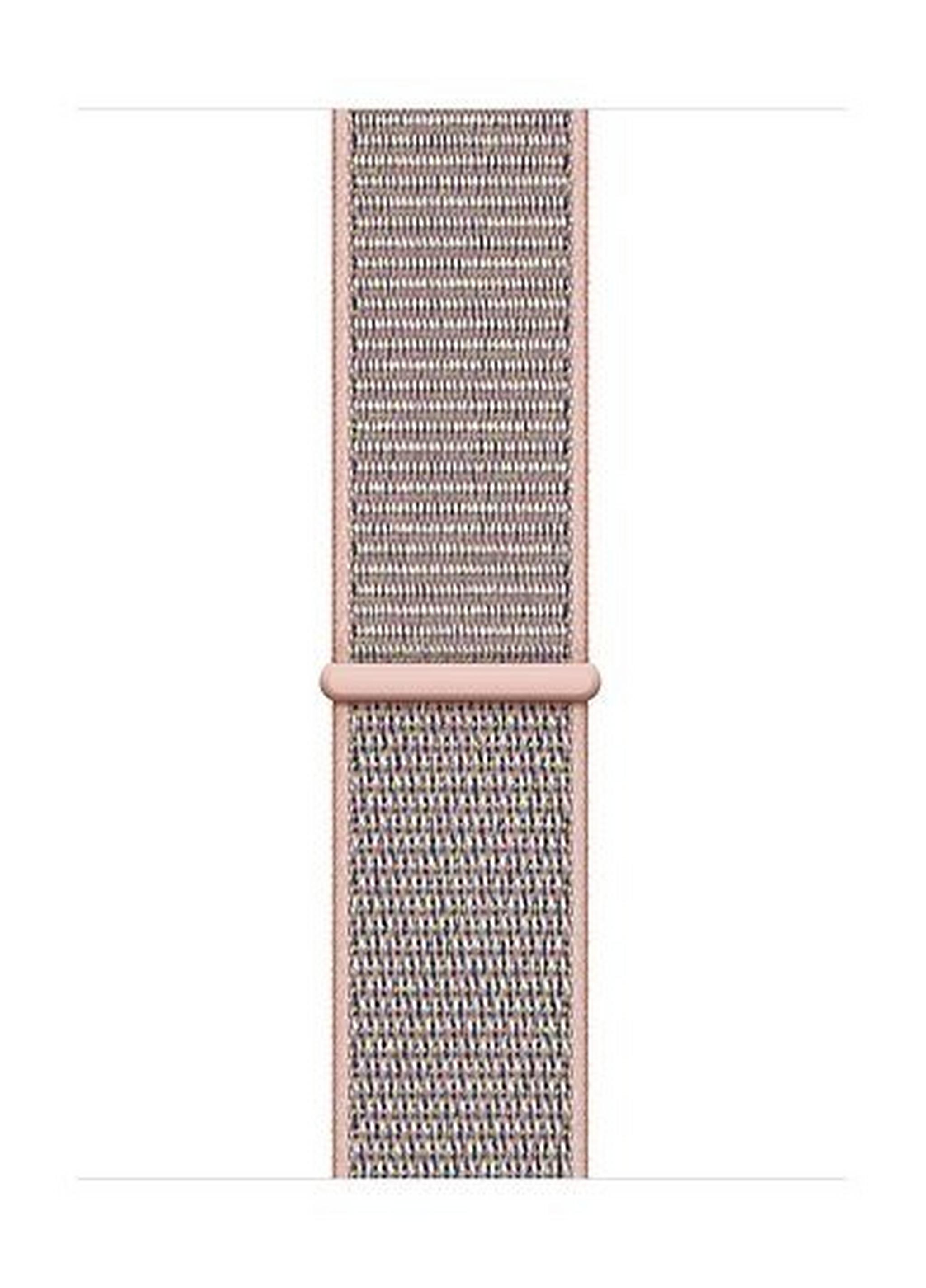حزام رياضي لساعة أبل الذكية من أبل - ٤٤ ملم - رملي وردي