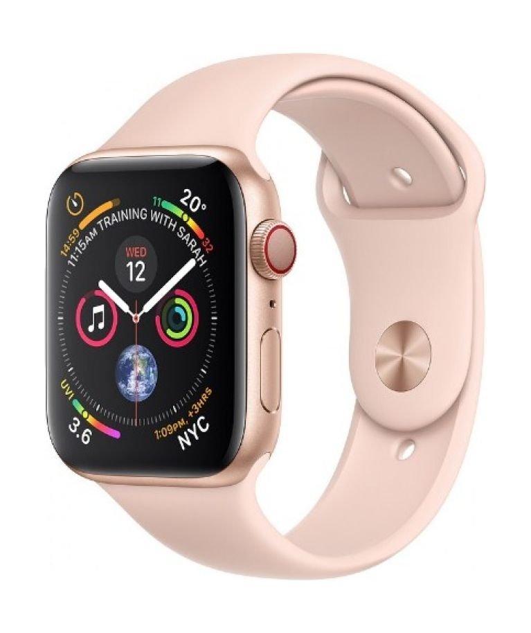 Apple Watch Series 4 GPS + Cellular, 44mm Aluminum Pink Sand Sport Band