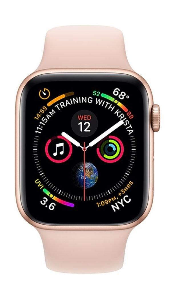 Apple Watch Series 4 GPS + Cellular, 44mm Aluminum Pink Sand Sport Band