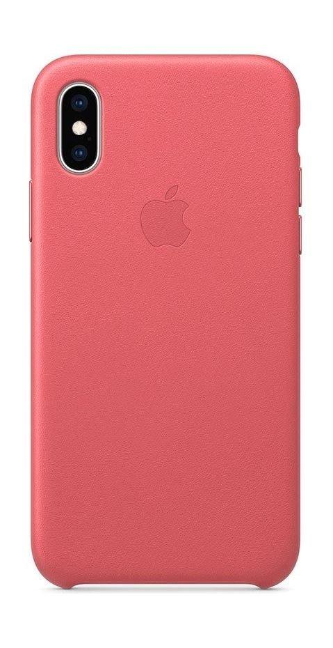 Apple iPhone XS MAX Leather Case - Peony Pink